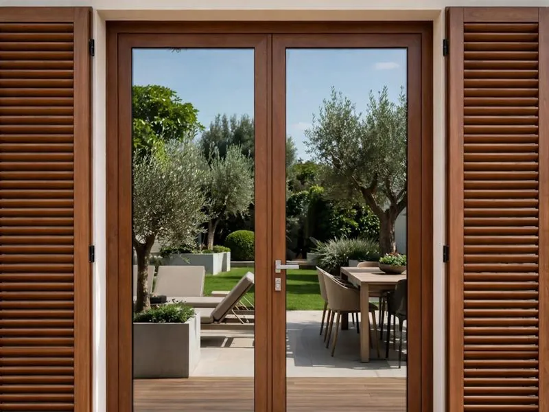 Serramento in pvc nobilitato legno a 2 ante 