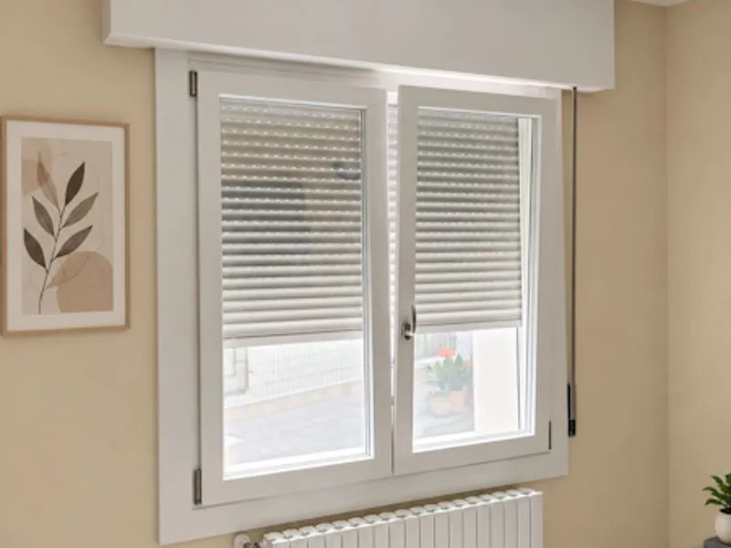 Finestra in pvc a 2 ante con ribalta e casonetto
