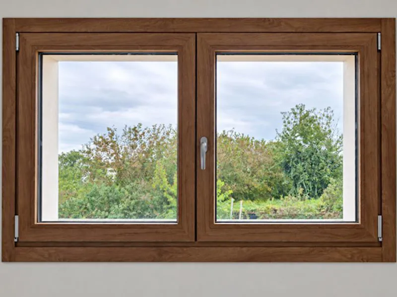 Finestra in pvc nobilitato a 2 ante con ribalta